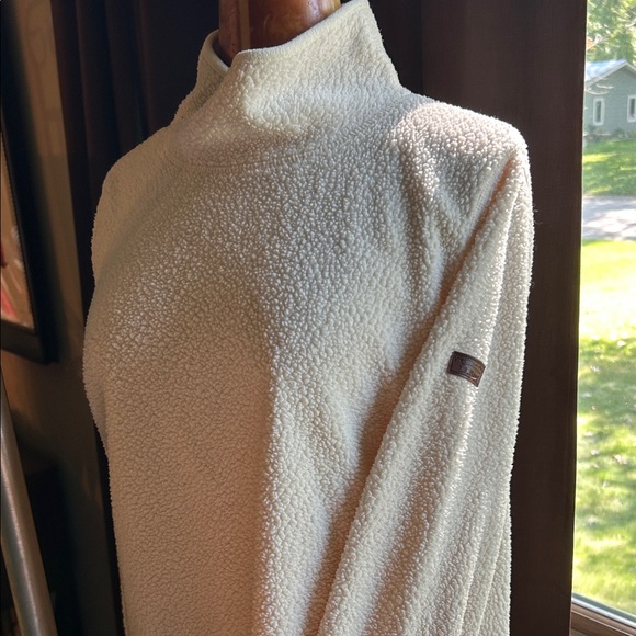 L.L. Bean Women's Cream Fleece Sherpa Turtleneck Sweater M NWOT - Picture 1 of 9